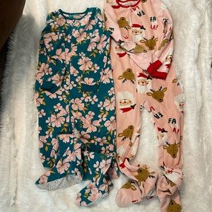 Carter’s fleece One Piece Pajamas Size 12